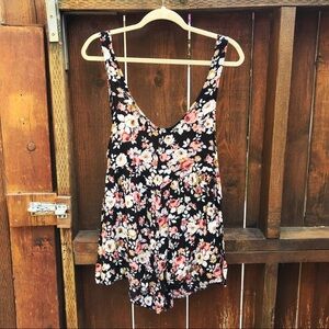 Foreign Exchange Floral Print Oversized Romper